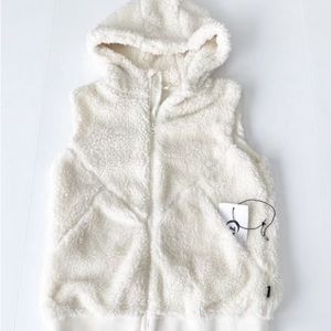 Zyia Cream Hooded Teddy Vest